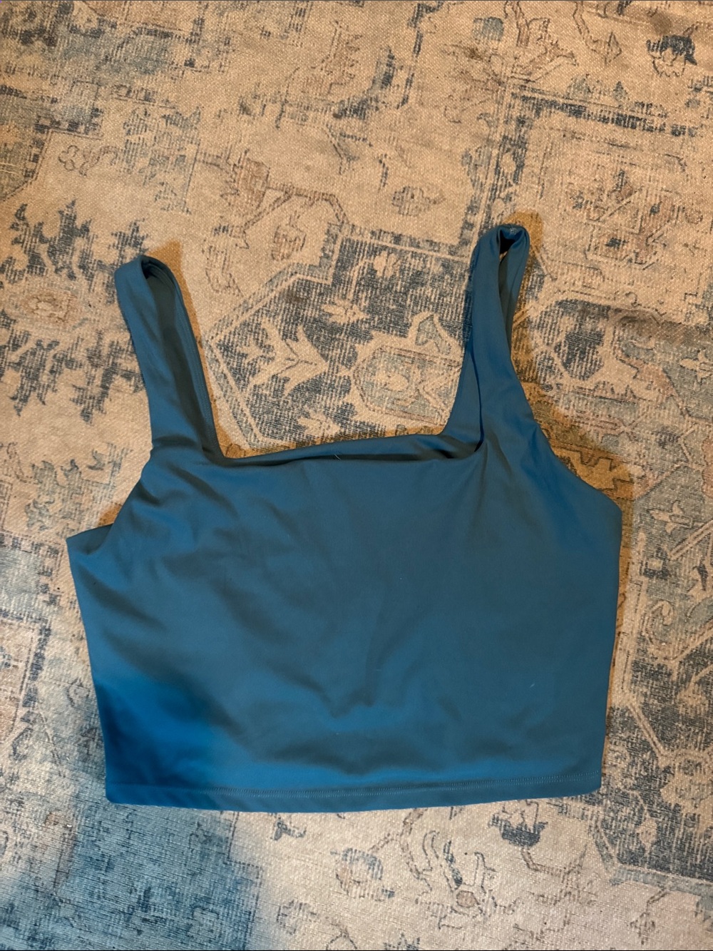Blue Square-Neck Tank Top - Women